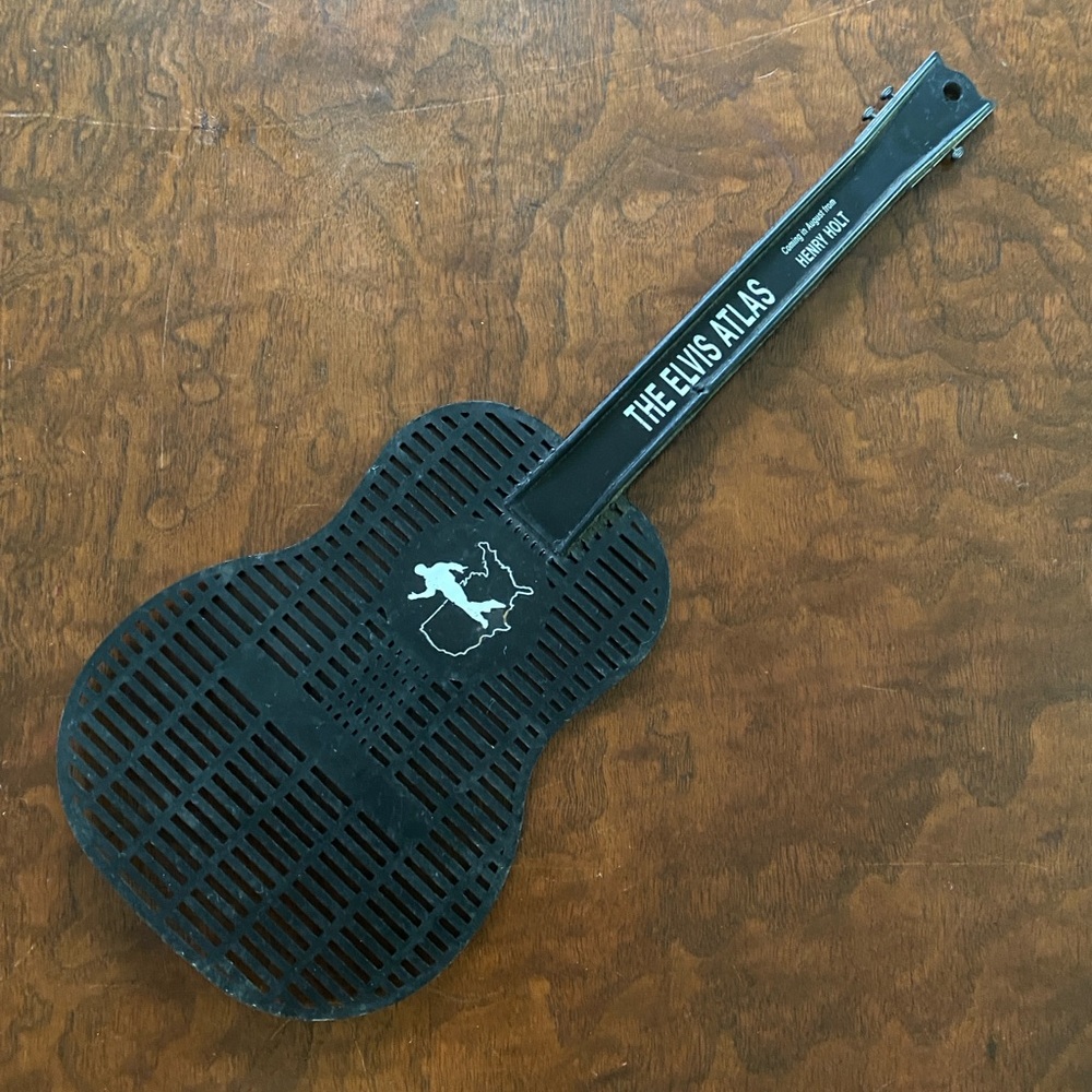 Elvis Guiltar Fly Swatter 1996 advertising promo Elvis Atlas pub by Henry Holt
